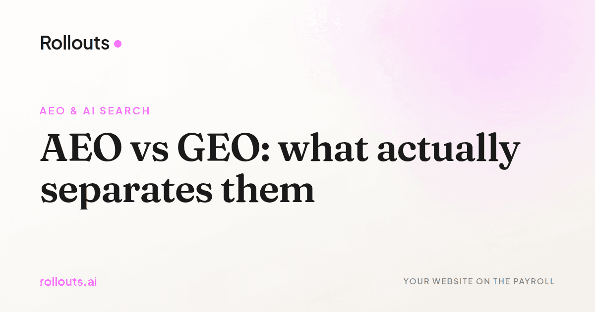 AEO vs GEO: what actually separates them
