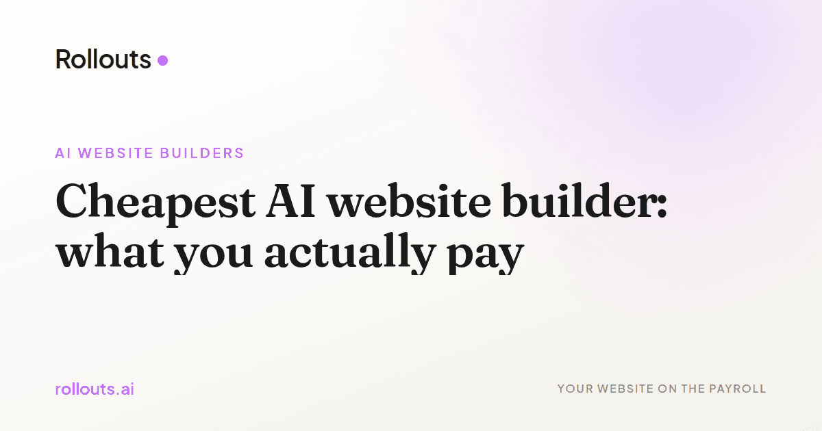 Cheapest AI website builder: what you actually pay