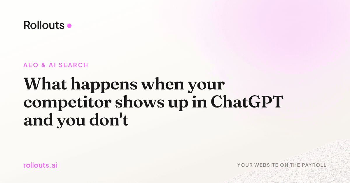 What happens when your competitor shows up in ChatGPT and you don't