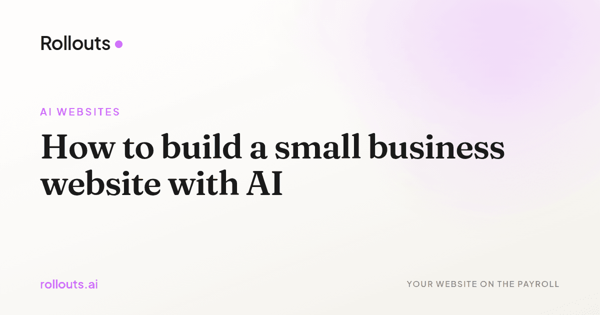 How to build a small business website with AI